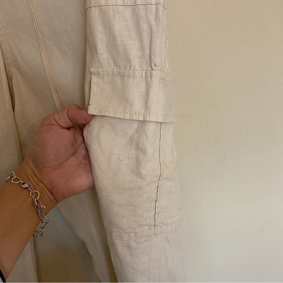 Lane Bryant Linen SZ 26 Totally Cropped Pants Cargo Pockets NEW - Picture 6 of 15
